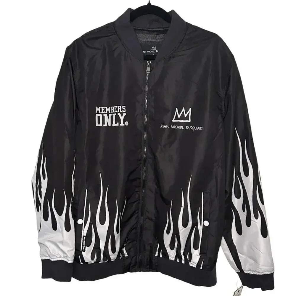 NWT Members Only Jean-Michael Basquiat Men’s Mona Lisa Aviator Windbreaker Large